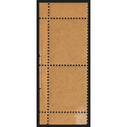 n°130l, Type V papier GC, paire verticale de carnet, neuf * sur 1 timbre - TB