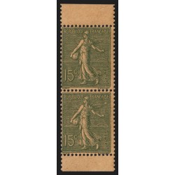 n°130l, Type V papier GC, paire verticale de carnet, neuf **/* - TB