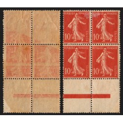 n°135f, variété "impression recto-verso et à cheval" neuf * avec charnière - TB