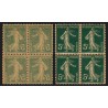 n°137l, variété "impression recto-verso", Semeuse 15c vert, neufs ** - SUPERBE