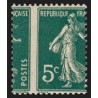 n°137w, variété "piquage à cheval", Semeuse 5c vert, neuf ** - SUPERBE