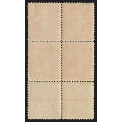 n°138n, FAUX DE TURIN bloc de quatre, Semeuse 10c rouge, neuf ** sans charnière