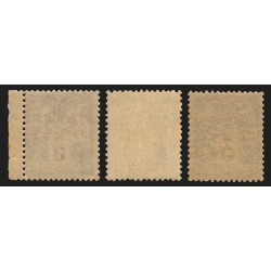 n°87/87a/87b, les 3 nuances, Sage 3c gris, neufs ** sans charnière - TB