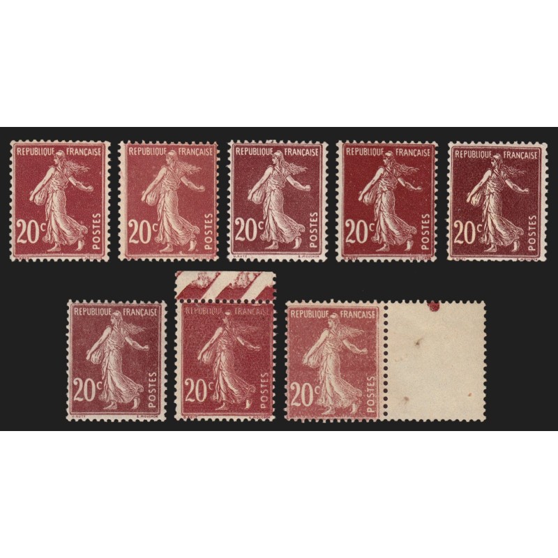 n°139, en 6 nuances de couleurs + 2 variétés d'impression, neufs ** - TB