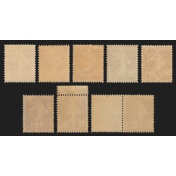 n°139, en 6 nuances de couleurs + 2 variétés d'impression, neufs ** - TB