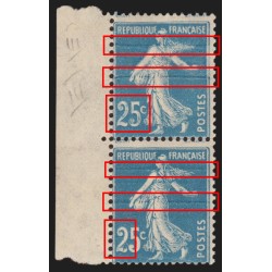 n°140, variétés "lignes horizontales" au Type III, neufs ** sans charnière - TB