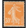 n°141e, variété "papier X", Semeuse 30c orange, neuf * avec charnière - SUPERBE