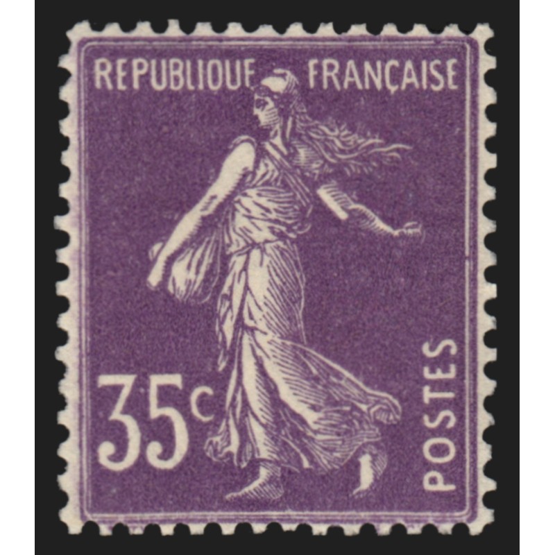 n°142b, Semeuse 35c violet, Type II, neuf ** sans charnière - TB