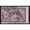 n°144f, variété "piquage à cheval", Merson 60c violet et bleu, oblitéré - TB