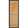 n°147b, paire verticale de carnet, Semeuse Croix-Rouge, neuf ** - TB