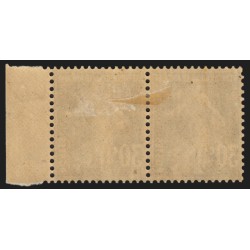 n°192, variété "anneau-lune" tenant à normal, Semeuse 30c bleu, neuf * - TB