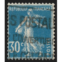 n°192c, Type IIC, Semeuse camée 30c bleu, oblitéré - TB