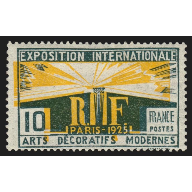 n°210a, variété "centre très déplacé", neuf * avec charnière, signé CALVES - TB