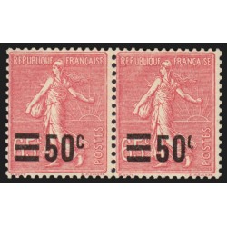 n°224, variété "c de centimes partiel" tenant à normal, neufs ** - SUPERBE