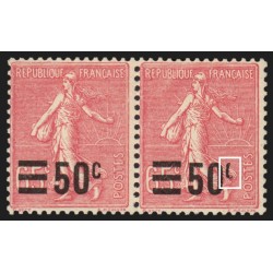 n°224, variété "c de centimes partiel" tenant à normal, neufs ** - SUPERBE