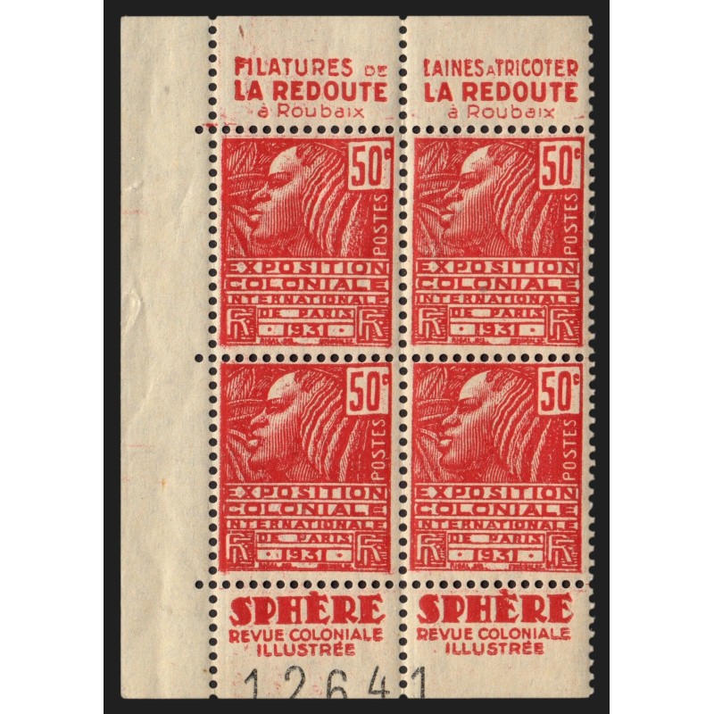 n°272b, bandes publicitaires "La Redoute" et "Sphère", neufs ** sans charnière