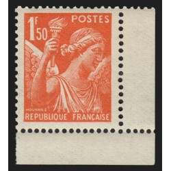 n°435a, Faux Intelligence Service, Iris 1939, 1fr50 orange, neuf ** - SUPERBE