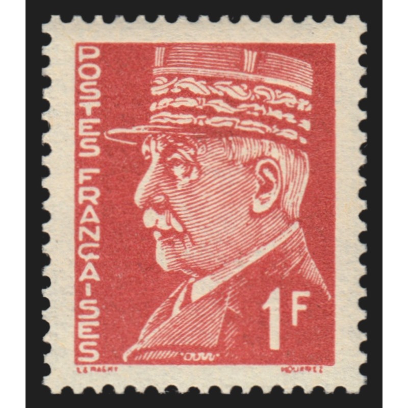 n°514a, Faux Intelligence Service, Pétain 1fr rouge, neuf ** sans charnière SUP