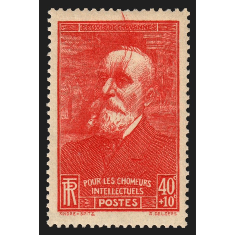n°436, variété "griffes sur le visage", neuf ** sans charnière, signé CALVES