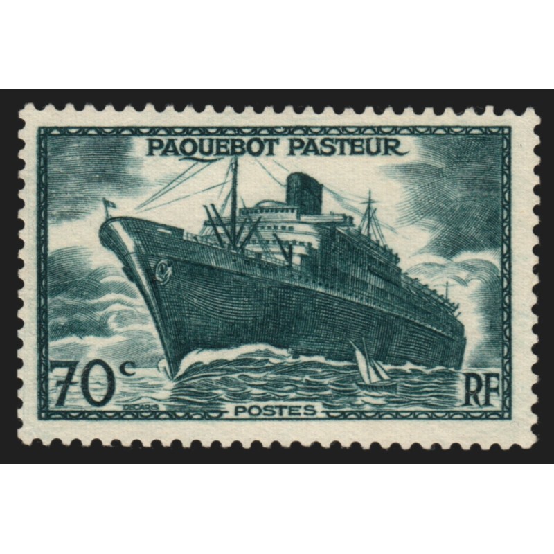 n°502b, variété "sans surcharge", Paquebot Pasteur, neuf (*) sans gomme - FAUX