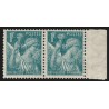 n°650a, variété "bord de feuille filigrané", Iris 1fr bleu-clair, neufs **