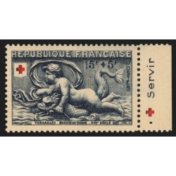 n°938a, bande publicitaire "Servir", Croix-Rouge, neuf ** sans charnière - TB