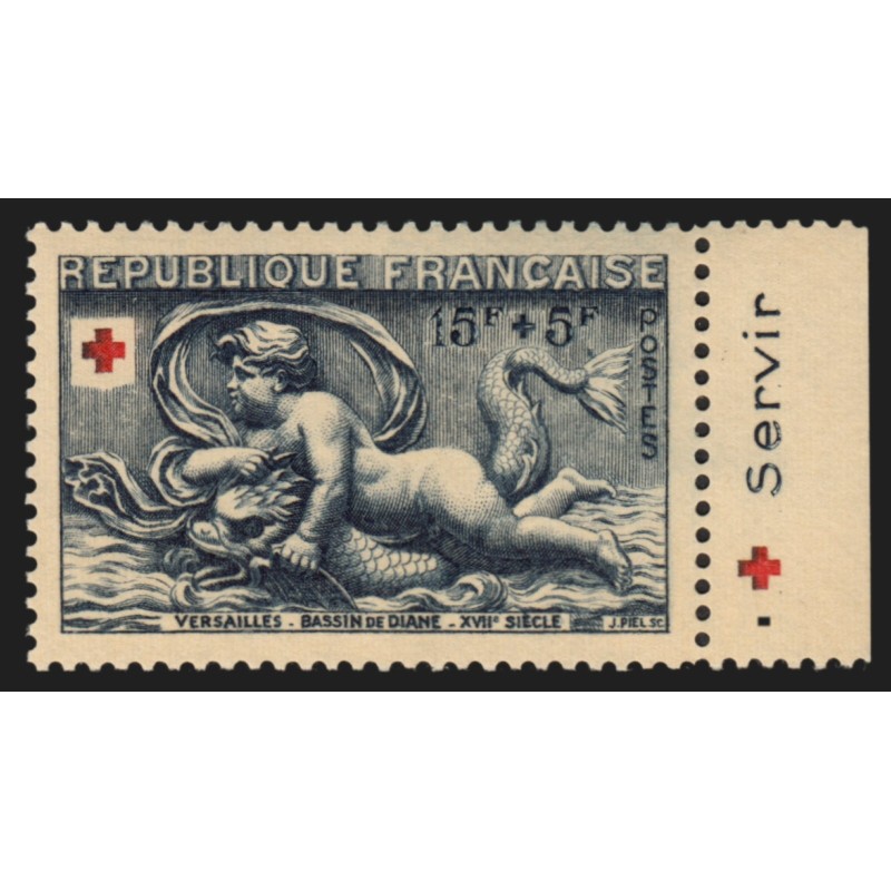 n°938a, bande publicitaire "Servir", Croix-Rouge, neuf ** sans charnière - TB