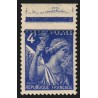 n°656, variété de piquage "timbre plus petit", iris 4fr bleu, neuf ** - TB
