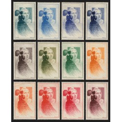 CITEX 1949, Femme à l'ombrelle Marianne de Gandon, série complète, neufs ** TB