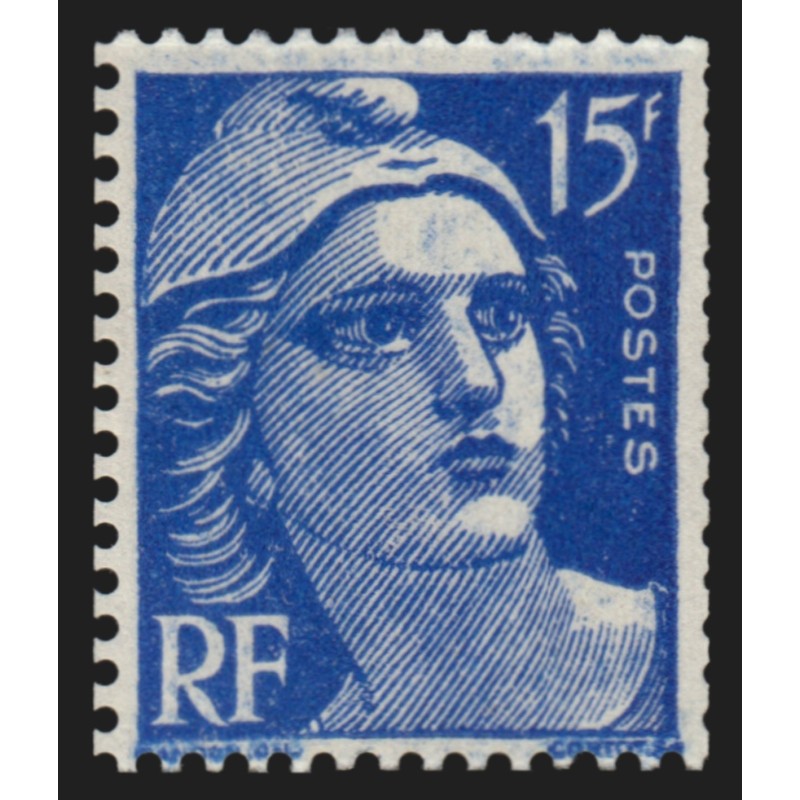 n°886d, Type III de roulette, Marianne de Gandon 15fr outremer, neuf ** - TB