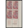 n°970, bloc de quatre coin daté 1954, 25fr Tapisserie Gobelins, neuf ** - TB