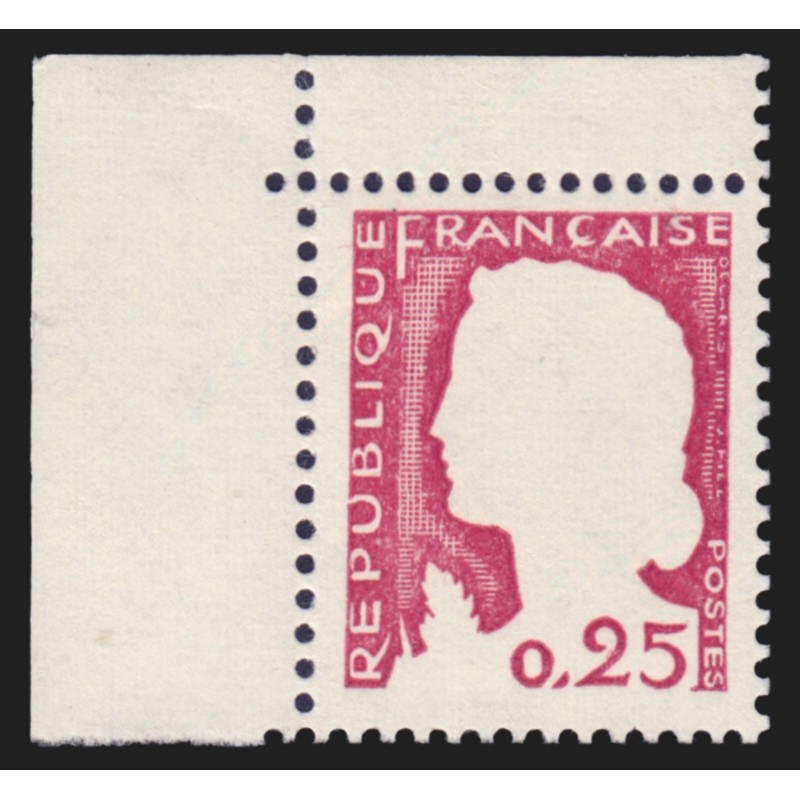 n°1263g, variété "gris omis", coin de feuille, Marianne de Decaris, neuf ** SUP