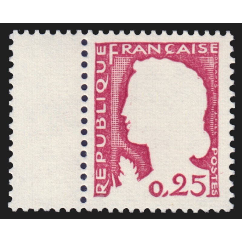 n°1263g, variété "gris omis", bord de feuille, Marianne de Decaris, neuf ** SUP