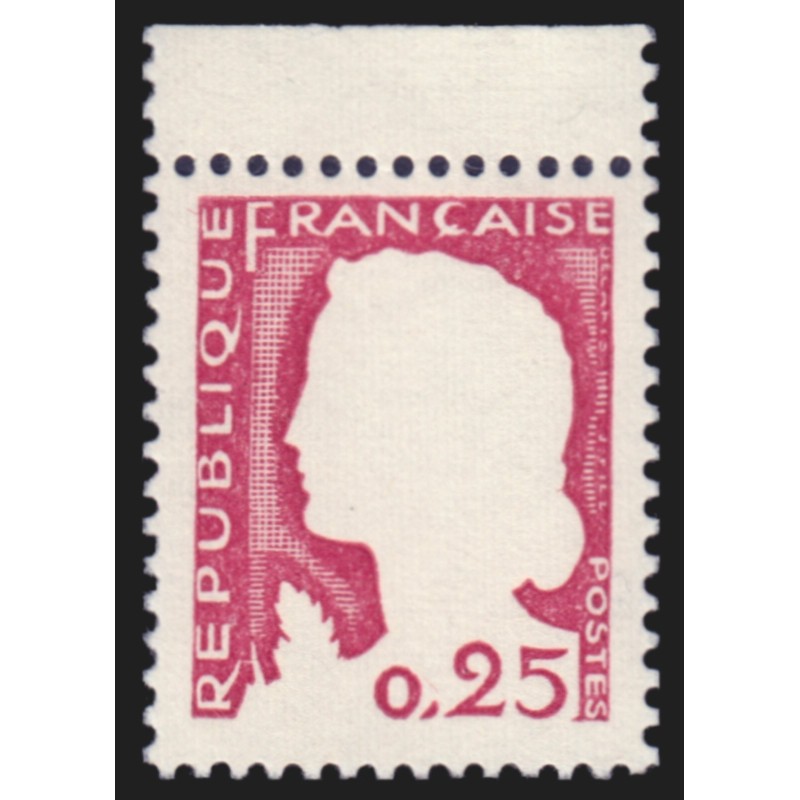 n°1263g, variété "gris omis", haut de feuille, Marianne de Decaris, neuf ** SUP