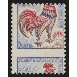 n°1331f, variété "piquage à cheval", Coq de Decaris, neuf ** - SUPERBE
