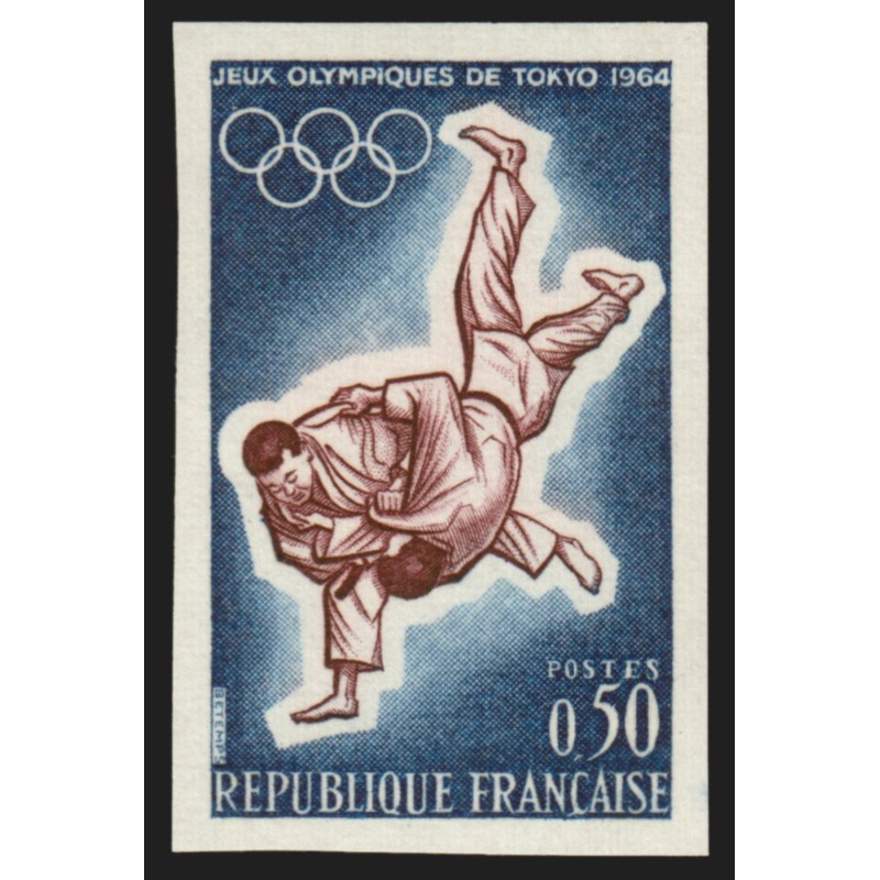 n°1428, non-dentelé, Jeux Olympiques de Tokyo Judo 1964, neuf ** - TB