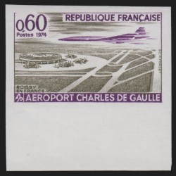 n°1787, non-dentelé, Aéroport Charles De Gaulle 1974, neuf ** - SUPERBE