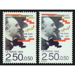 n°2748a, variété "personnage brun", Erik Satie, neuf ** signé CALVES - SUPERBE