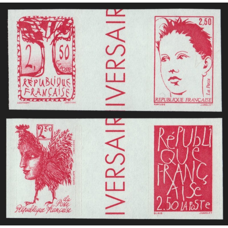 n°2772a/2774a, les 2 paires non-dentelés se tenant, neufs ** - SUPERBE