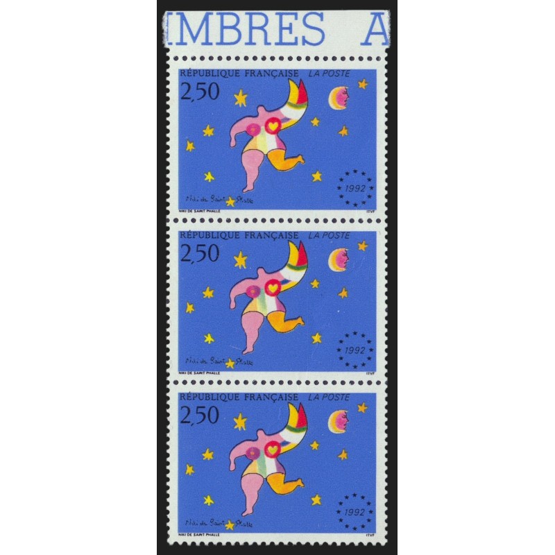 n°2776a, variété "sans le vert" tenant à normal, Niki de Saint-Phalle, neufs **