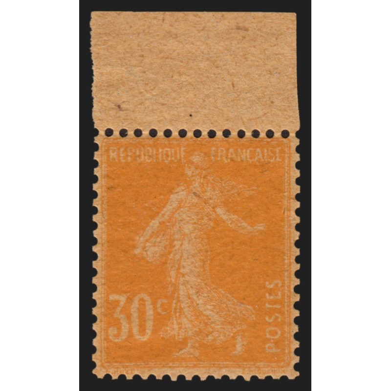 n°141c, variété papier GC, Semeuse 30c orange, neuf ** sans charnière - SUPERBE