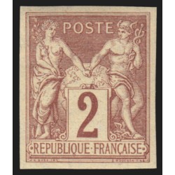 n°85b, non-dentelé, Sage 2c brun-rouge, neuf ** sans charnière - TB