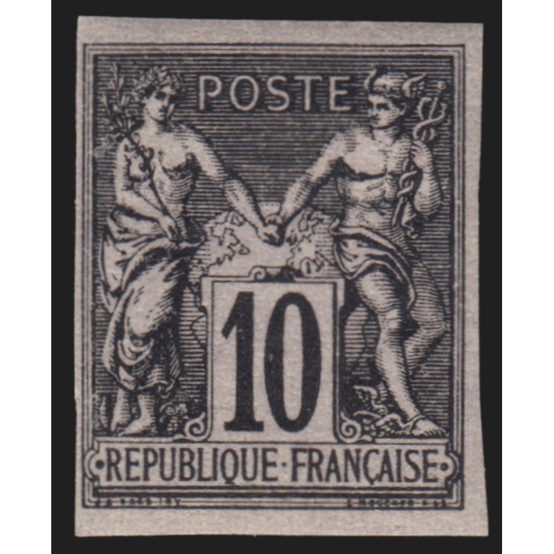 n°89b, non-dentelé, Sage 10c noir-sur-lilas, neuf ** sans charnière - TB