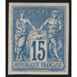 n°90b, non-dentelé, Sage 15c bleu, neuf ** sans charnière - SUPERBE