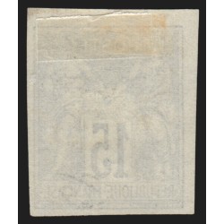 n°90b, non-dentelé, Sage 15c bleu, neuf * avec charnière - TB