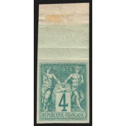 n°63a, non-dentelé, Sage 4c vert, Type I, neuf * charnière, signé ROUMET - TTB