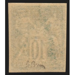 n°65a, non-dentelé, Sage 10c vert, Type I, neuf ** sans charnière, signé A.BRUN