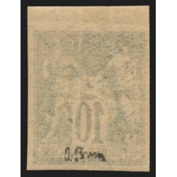 n°65a, non-dentelé, bord de feuille, Sage 10c vert, neuf ** signé A.BRUN - TTB