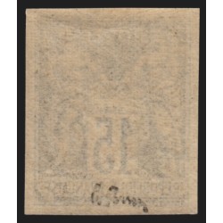 n°90b, non-dentelé, Sage 15c bleu, neuf ** sans charnière, signé A.BRUN - TB