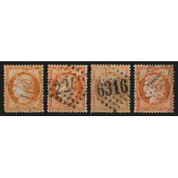 n°38, en 4 nuances de couleurs, Cérès Siège de Paris 1870 - 1er choix TB